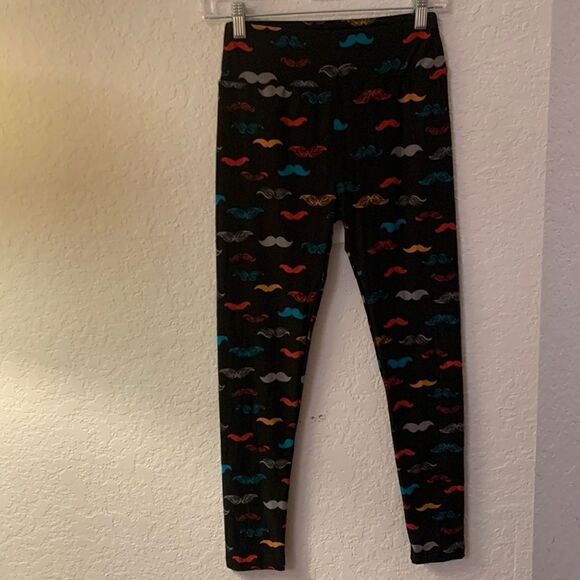 LuLaRoe 2 Pairs Multicolor Leggings One Size - Picture 2 of 12